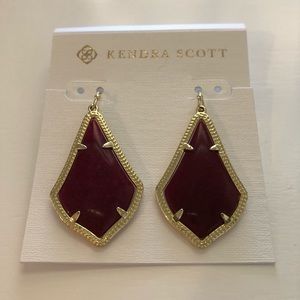 Kendra Scott Alex Earrings in Maroon Jade